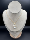 Large Baroque Pearl Pendant Necklace on 14K Gold Chain